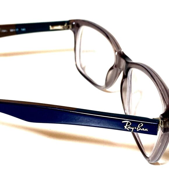 RAY-BAN RB5228 GreyPurple Eyeglasses Full Rim Rectangular 55-17 Frame Only +Case - Picture 4 of 9